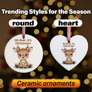 Oh Deer It's Christmas - Christmas Ornament - Faith In My Bag is a brand operated by Gemini Clothing LLC