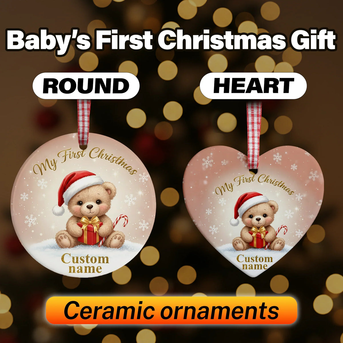 My First Christmas 2025 - Personalized Christmas Ornament - Faith In My Bag is a brand operated by Gemini Clothing LLC