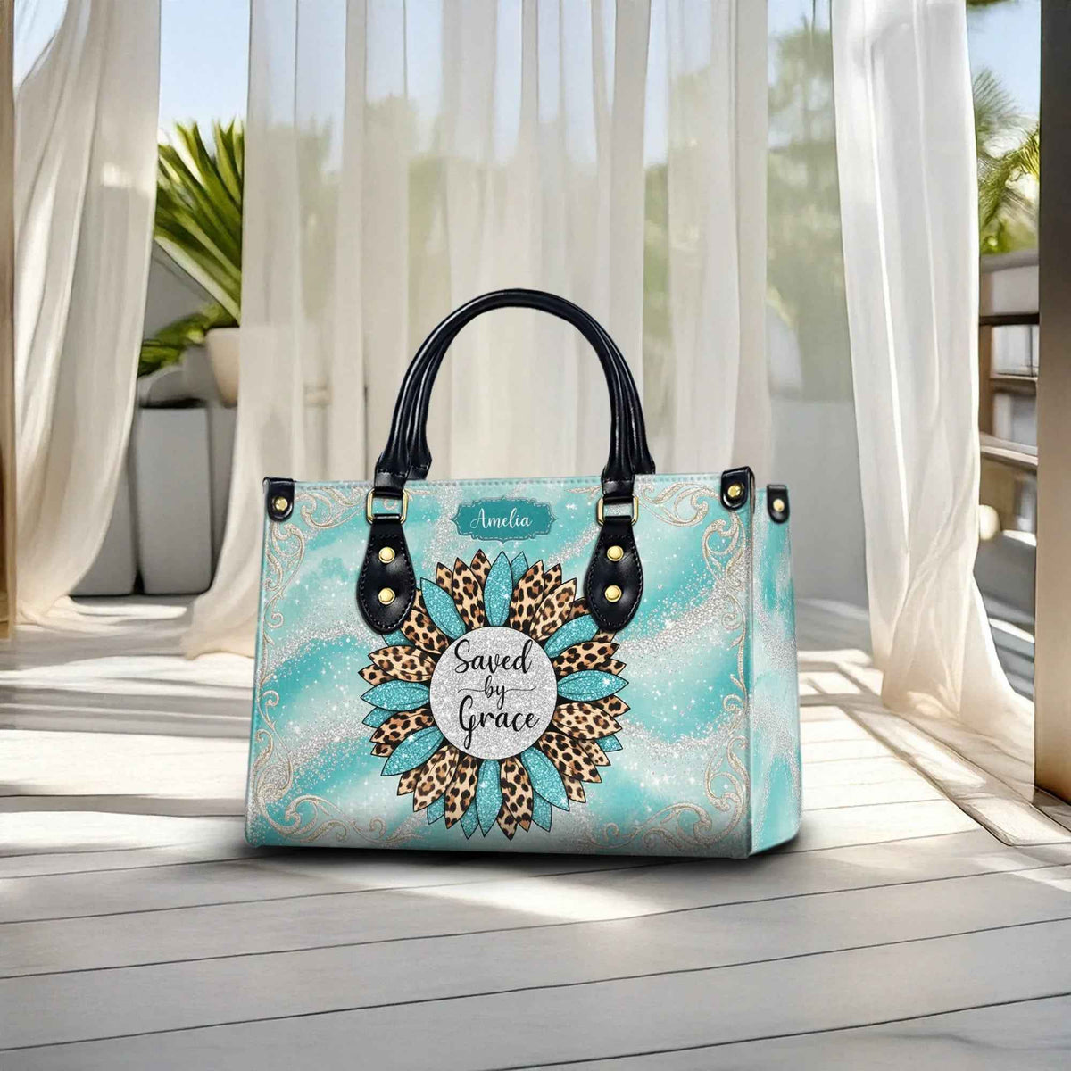 Hb120 Jesus the Way the Truth the Life Bag for Women Religious Faith Based with Cross
