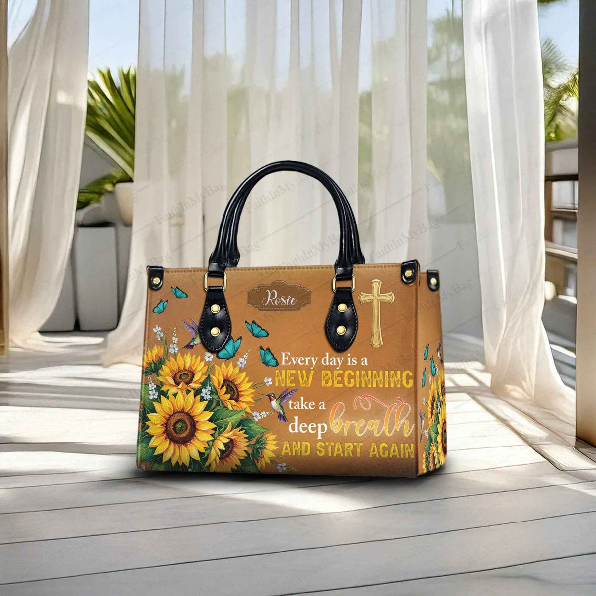 Every Day is a New Beginning Personalized Christian Handbag