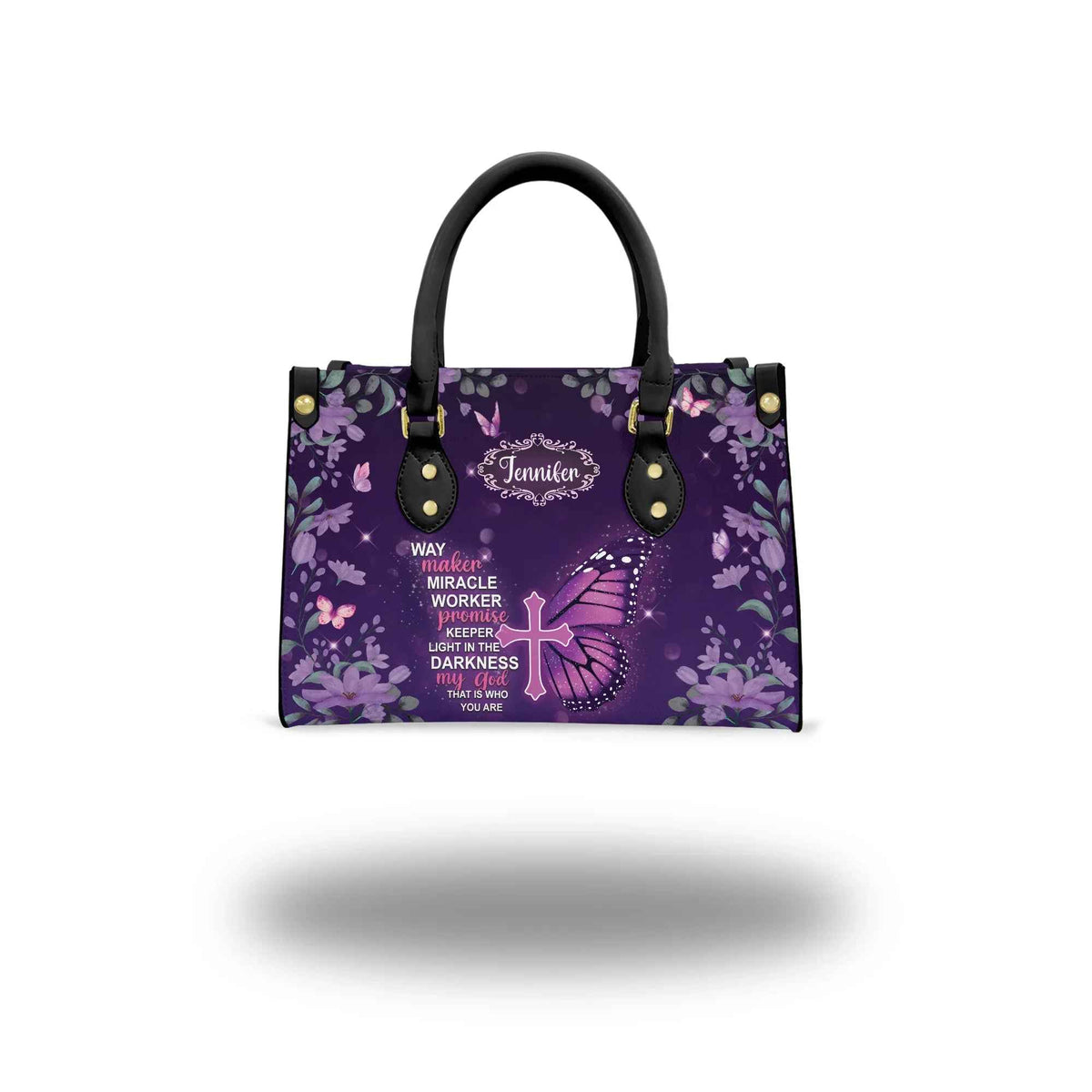 Way Maker, Miracle Worker, Promise Keeper Personalized Christian Handbag