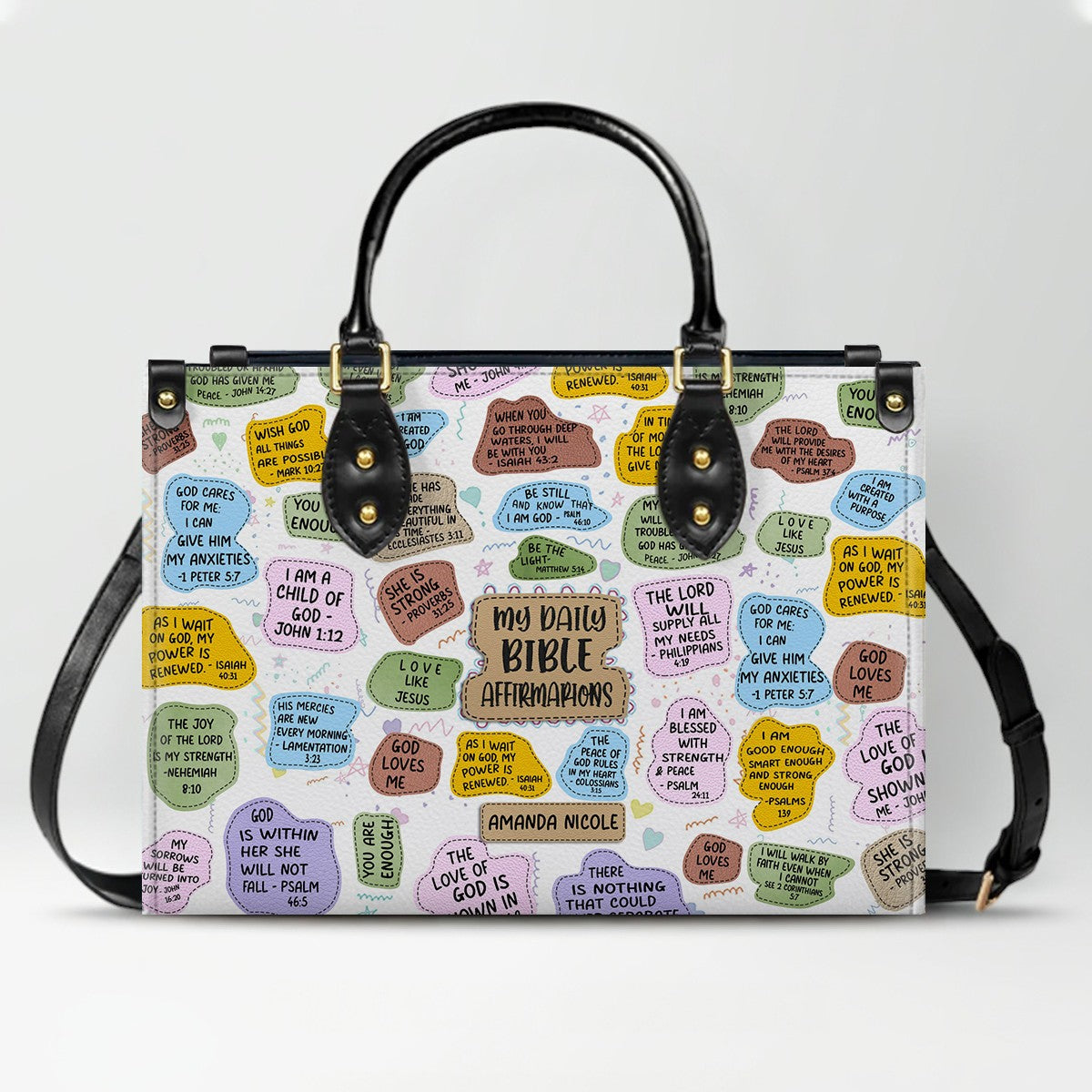 My Daily Bible Affirmations Bags - Personalized Christian Handbag - Faith In My Bag is a brand operated by Gemini Clothing LLC