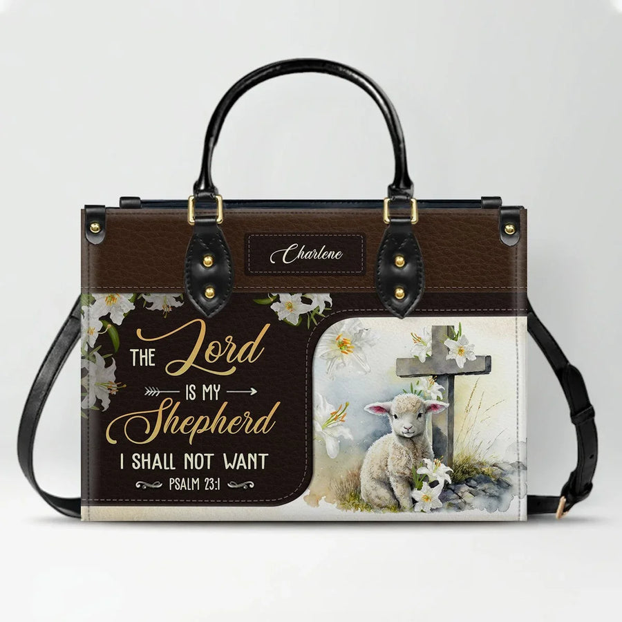 Lord is my Shepherd I Shall Not Want Psalm 23 1 - Personalized Christian Handbag - Faith In My Bag is a brand operated by Gemini Clothing LLC