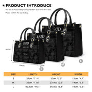 CHRISTIANARTBAG Personalized Faith Leather Tote - Custom Name Religious Leather Handbag - Christian Handbag.