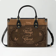 Custom Scripture Leather Tote & Wallet Set | Personalized Faith Gifts by CHRISTIANARTBAG CAB01050226