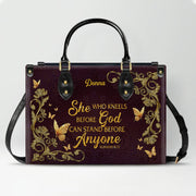 CHRISTIANARTBAG Personalized Leather Handbag with Bible Verse – Custom Name & Color Christian Gift for Women - CAB011626