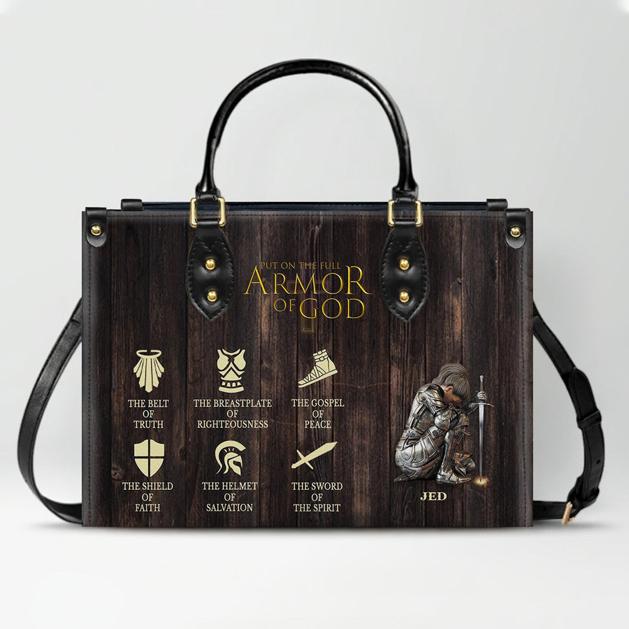 Christianartbag Handbags, Put On The Full Armor Of God Leather Bags, Personalized Bags, Gifts for Women, Christmas Gift, CABLTB01240823.