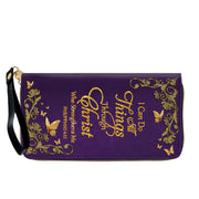 Personalized Leather Handbag with Custom Name & Bible Verse - Personalized Christian Leather Handbag & Wallet Set | CHRISTIANARTBAG™ CAB01012626