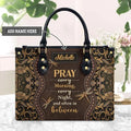 Pray Every Morning Dragonfly - Personalized Christian Handbag - Faith In My Bag is a brand operated by Gemini Clothing LLC