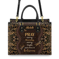 Pray Every Morning Dragonfly - Personalized Christian Handbag - Faith In My Bag is a brand operated by Gemini Clothing LLC