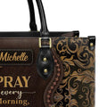 Pray Every Morning Dragonfly - Personalized Christian Handbag - Faith In My Bag is a brand operated by Gemini Clothing LLC