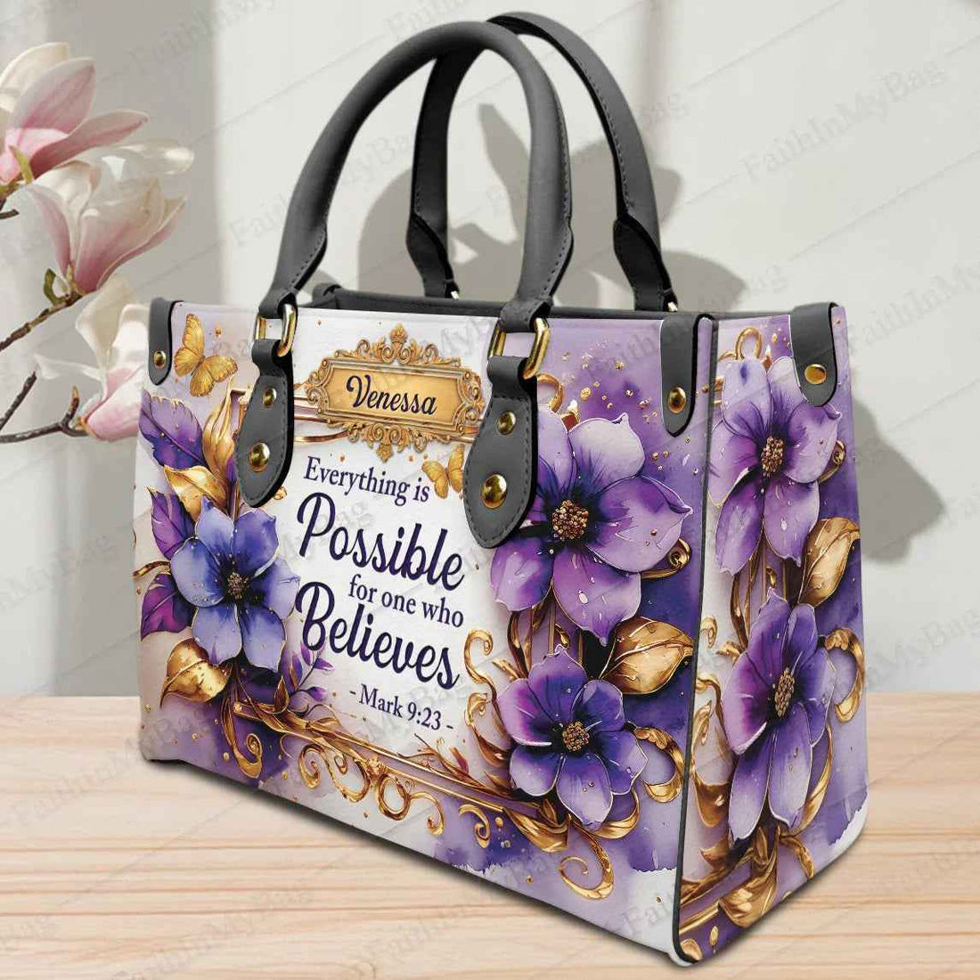 Name Bible Verse - Personalized Christian Handbag - Of God Copy