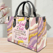 Lord Will Hold Your Hand Personalized Christian Handbag