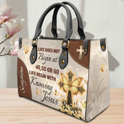 Leather Religious for Women Cross Butterfly Bag Faith Based Copy - Personalized