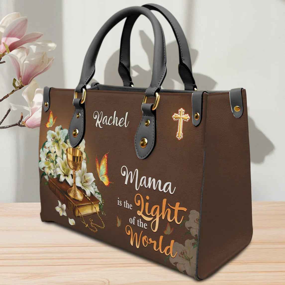 Mama is the Light of the World for Mother - Personalized Christian Handbag
