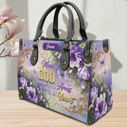 Mom, God Has You in His Arms Personalized Christian Handbag