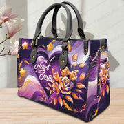 Hb130 with Bible Verse Let Your Faith Be Bigger Than Your Fear Floral Bag Copy
