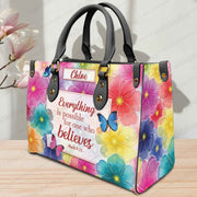 Everything is Possible for One Who Believes Personalized Christian Handbag