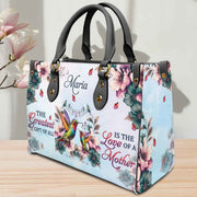 Hummingbird & Floral Design Personalized Christian Handbag