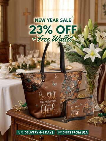 Stillness Leather Bag Deal - Christian Handbag - Faith In My Bag is a brand operated by Gemini Clothing LLC