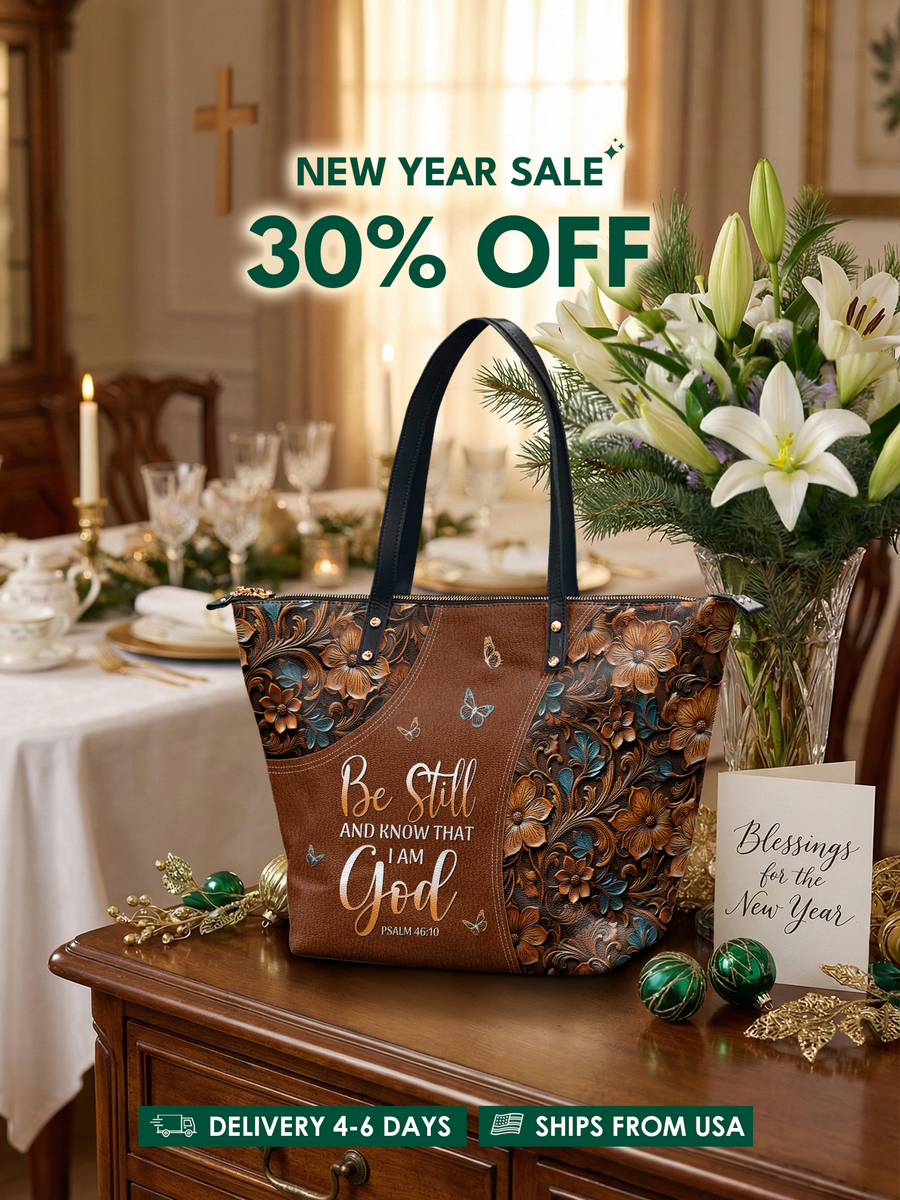 Stillness Leather Bag Bogo - Christian Handbag - Faith In My Bag is a brand operated by Gemini Clothing LLC