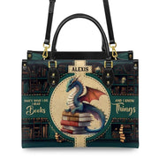 Thats What I Do I Read Books and I Know Things - Personalized Christian Handbag - Faith In My Bag is a brand operated by Gemini Clothing LLC