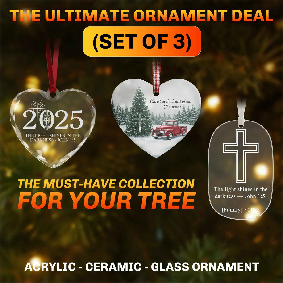 Christmas Set of 3 - Gift for Woman of Faith