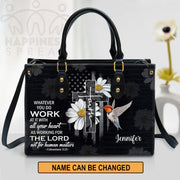 Christianart Handbag, Personalized Hand Bag, Work At It With All Your Heart, Personalized Gifts, Gifts for Women.