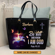Christianart Handbag, Personalized Hand Bag, Be Still And Know That I Am God, Personalized Gifts, Gifts for Women.