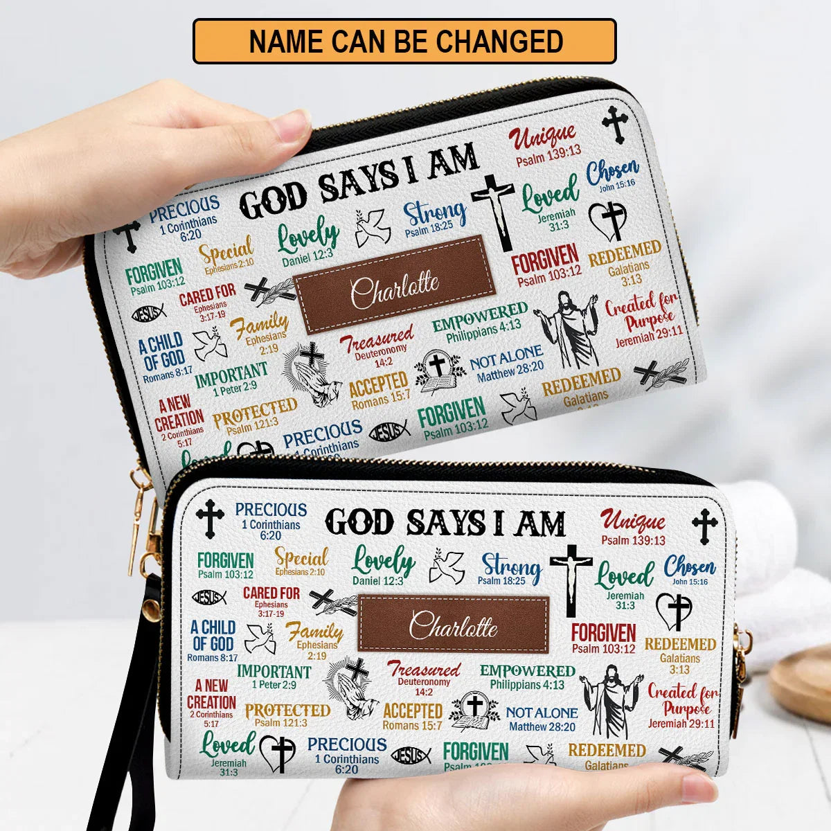 Personalized Christian Handbag - Unique Leather Tote for Faith
