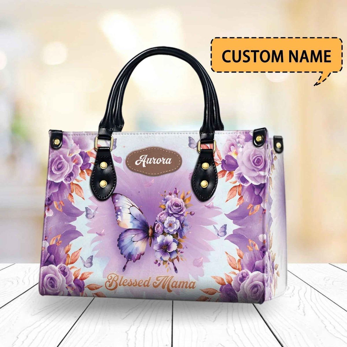Blessed Mama Personalized Christian Handbag