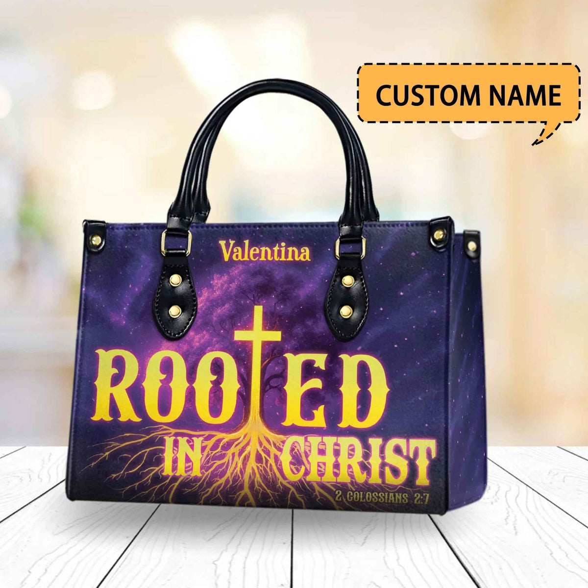 ‘Rooted in Christ' Personalized Christian Handbag