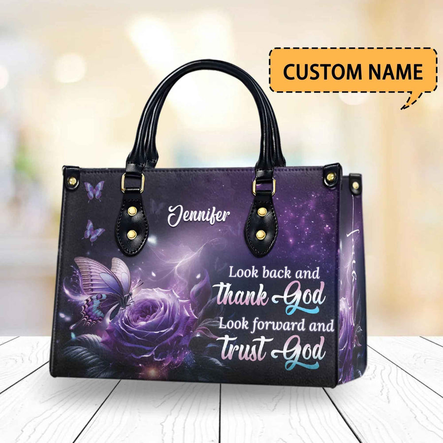 Thank God & Trust God Personalized Christian Handbag