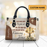 Leather Religious for Women Cross Butterfly Bag Faith Based Copy - Personalized