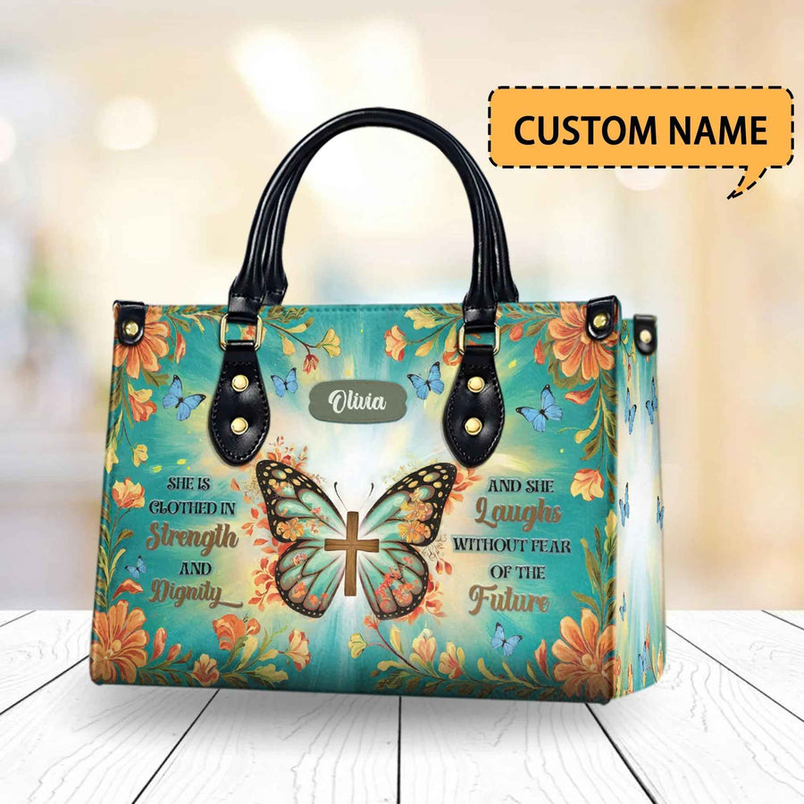 Thank God Trust God Purple Butterfly Rose Faith Inspirational for Women Copy