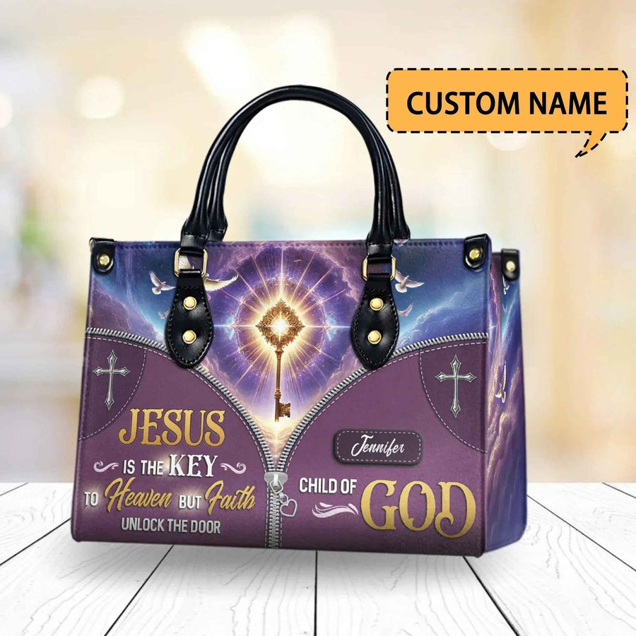 ‘Jesus is the Key' Personalized Christian Handbag
