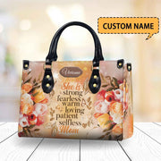 She is Strong, Fearless, Loving Personalized Christian Handbag