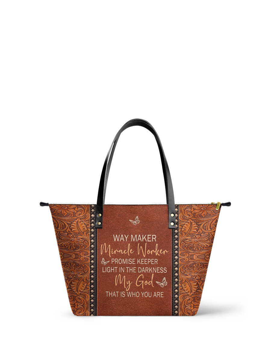 Waymaker Leather Bag - Christian Handbag - Faith In My Bag is a brand operated by Gemini Clothing LLC