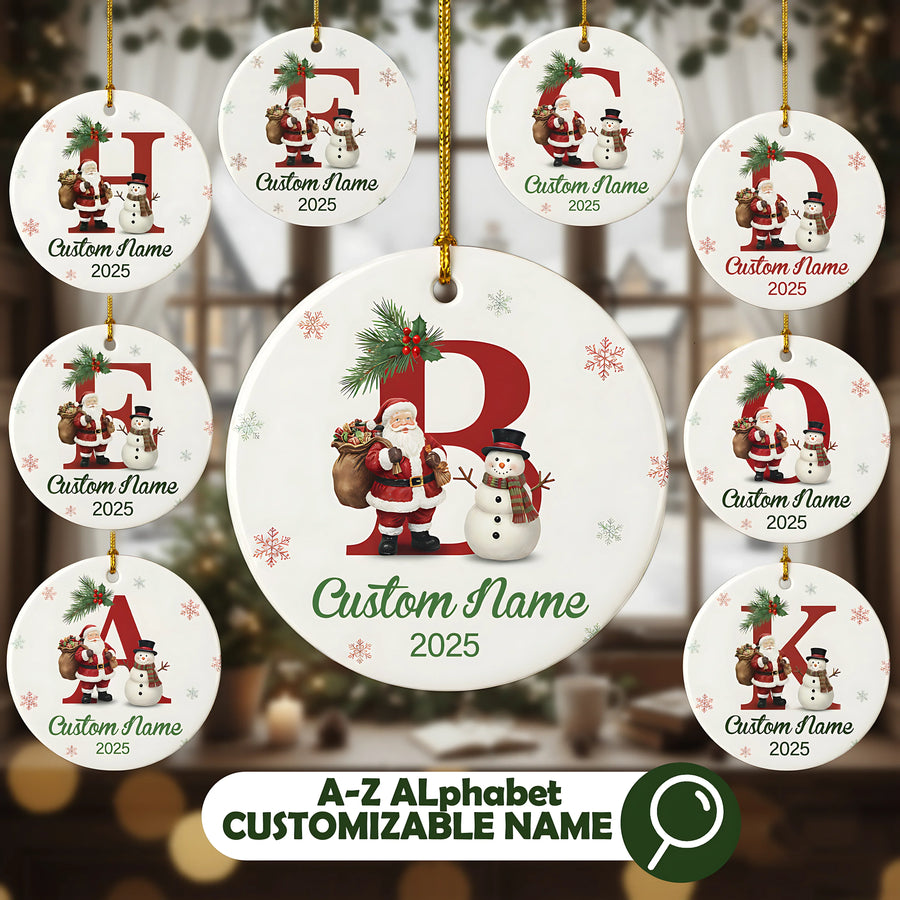 Letter 2025 - Personalized Christmas Ornament - Faith In My Bag is a brand operated by Gemini Clothing LLC