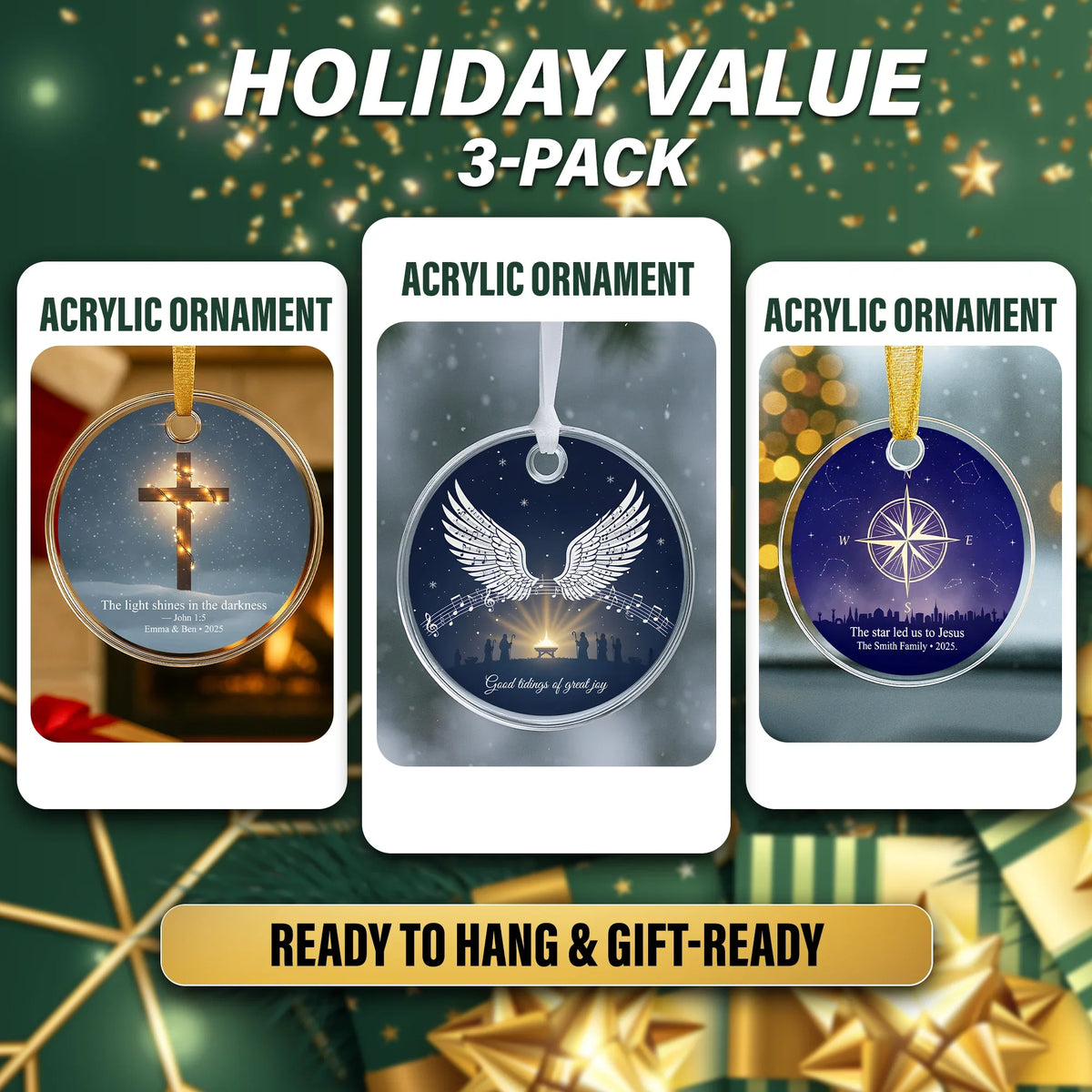 Christmas Set of 3 - Gift for Friend - Faith In My Bag is a brand operated by Gemini Clothing LLC