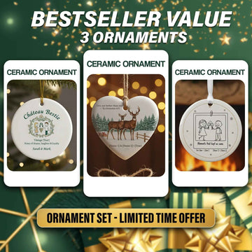Set 3-Pack Personalized Christmas Ornament