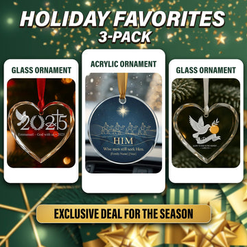 Christmas Set 3-Pack 2026 - Christmas Ornament - Faith In My Bag is a brand operated by Gemini Clothing LLC