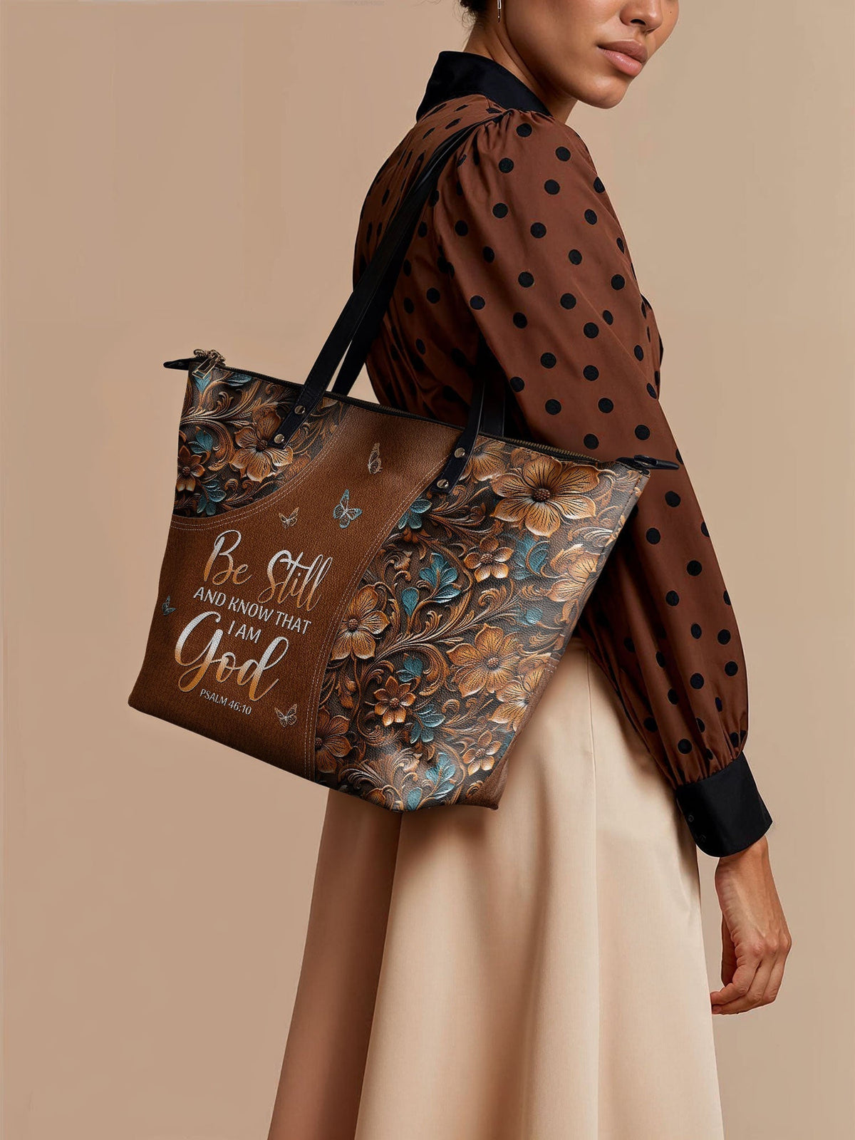 Stillness Leather Bag Bogo - Christian Handbag - Faith In My Bag is a brand operated by Gemini Clothing LLC