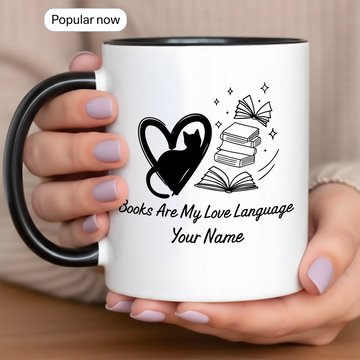Books Are my Love Language - Personalized Gift Mug - Faith In My Bag is a brand operated by Gemini Clothing LLC