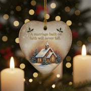 A Marriage Built On - Christmas Ornament - Faith In My Bag is a brand operated by Gemini Clothing LLC