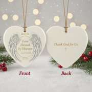 Love Blessed by Heaven - Personalized Christmas Ornament - Faith In My Bag is a brand operated by Gemini Clothing LLC