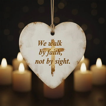 We Walk by - Christmas Ornament - Faith In My Bag is a brand operated by Gemini Clothing LLC