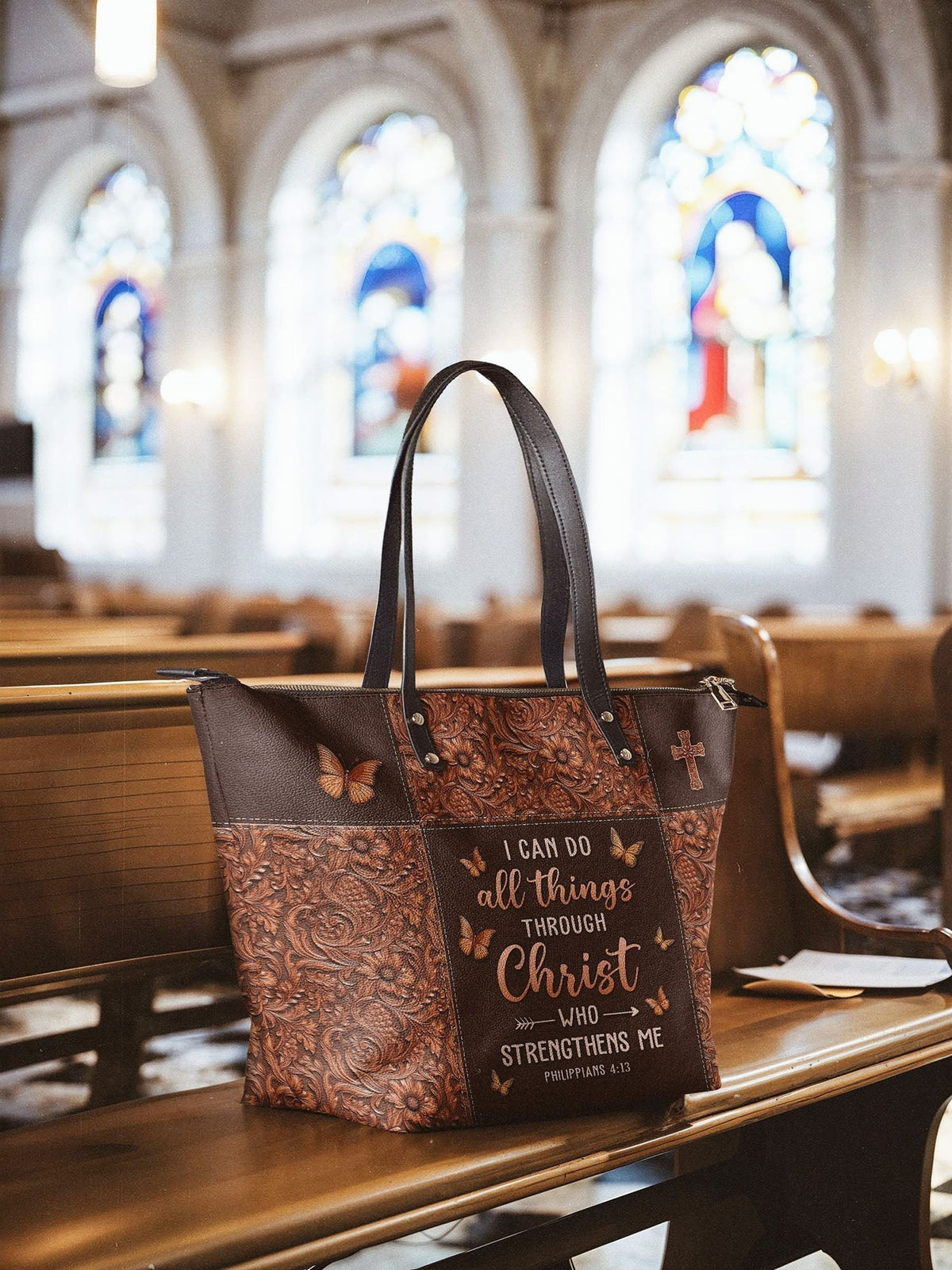 Believe Leather Bag Bogo - Christian Handbag - Faith In My Bag is a brand operated by Gemini Clothing LLC