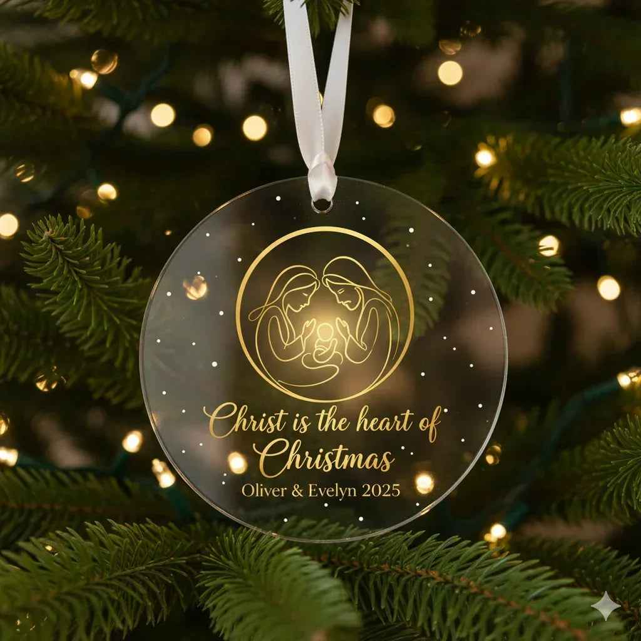 Holy Family - Personalized Christmas Ornament