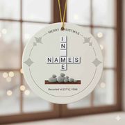 Christmas with City & Year Personalized Christmas Ornament